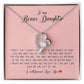 To My Bonus Daughter, Forever Heart Necklace