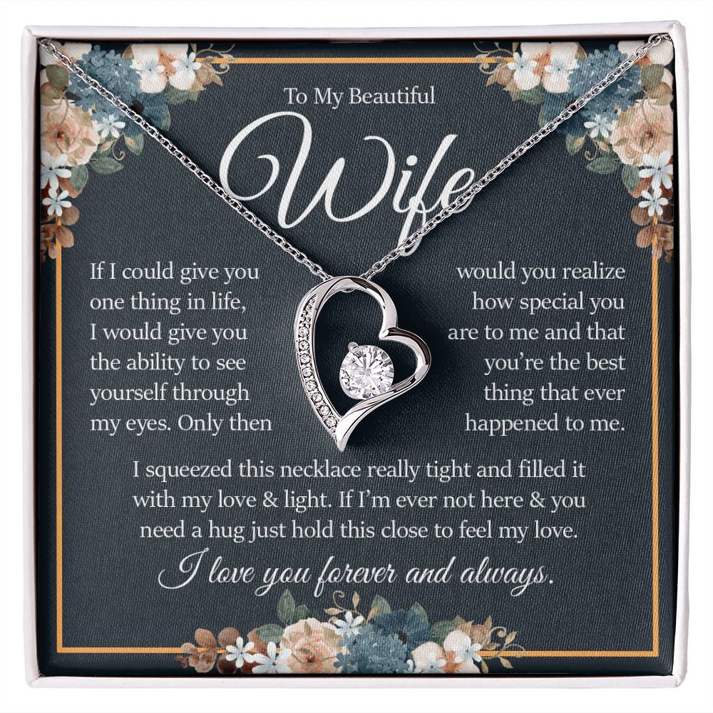 To My Beautiful Wife, Forever Love Necklace