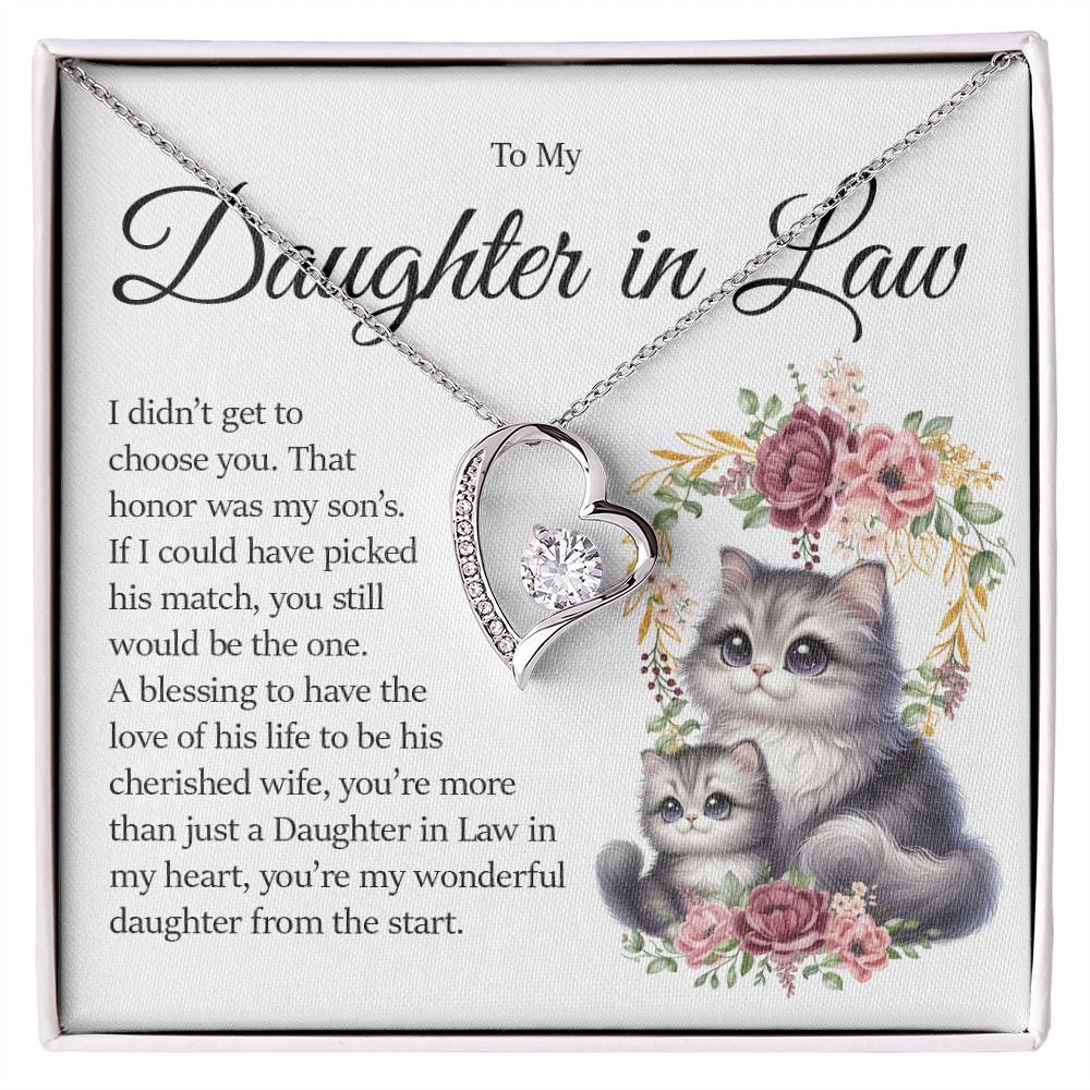 Daughter In Law, Forever Heart Necklace