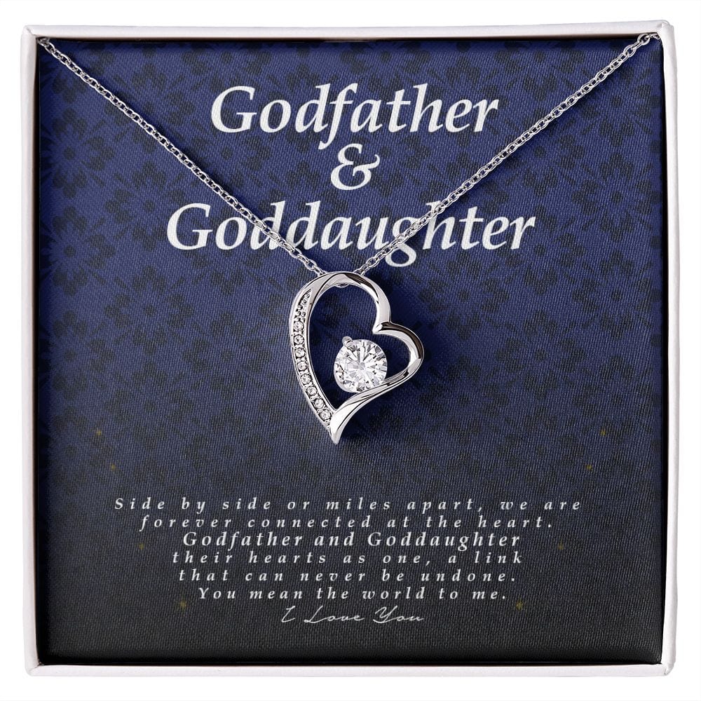 Goddaughter Gift from Godfather, Forever Heart Necklace