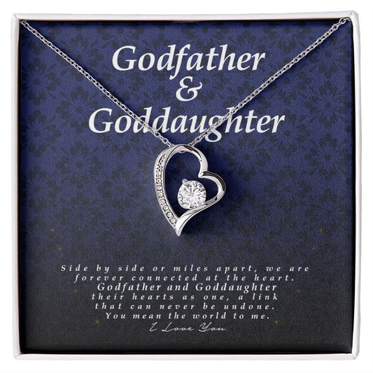 Goddaughter Gift from Godfather, Forever Heart Necklace