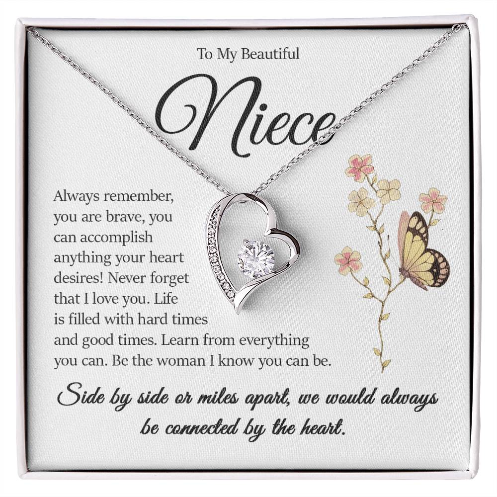 Forever Heart Necklace, Niece Gift
