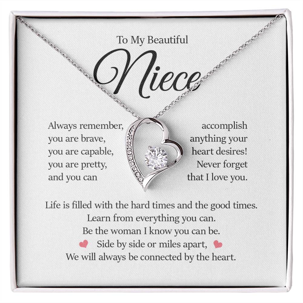 Forever Heart Necklace, Niece Gift