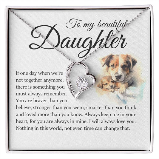 Forever Heart Necklace, Daughter Gift