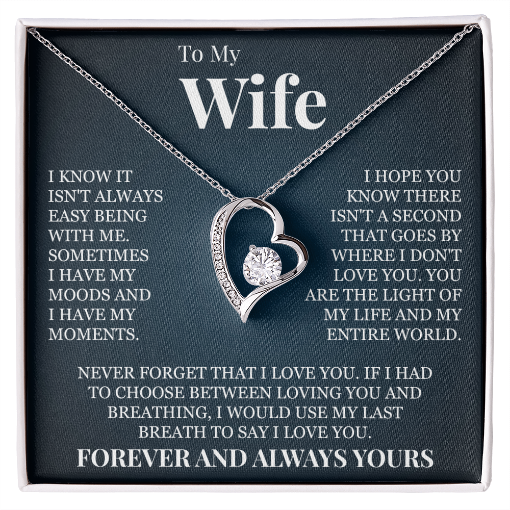 Forever Love Necklace - To My Wife "Forever and Always Yours"