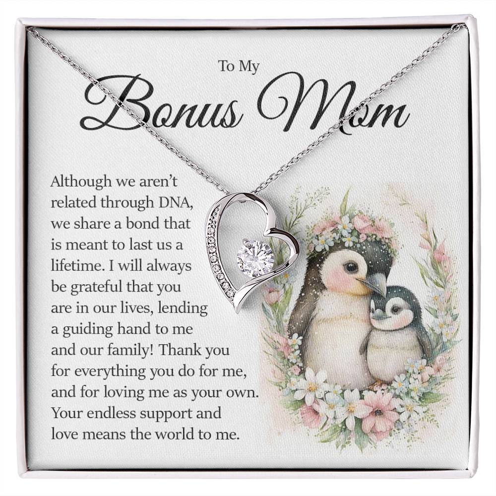 To My Bonus Mom, Forever Love Necklace