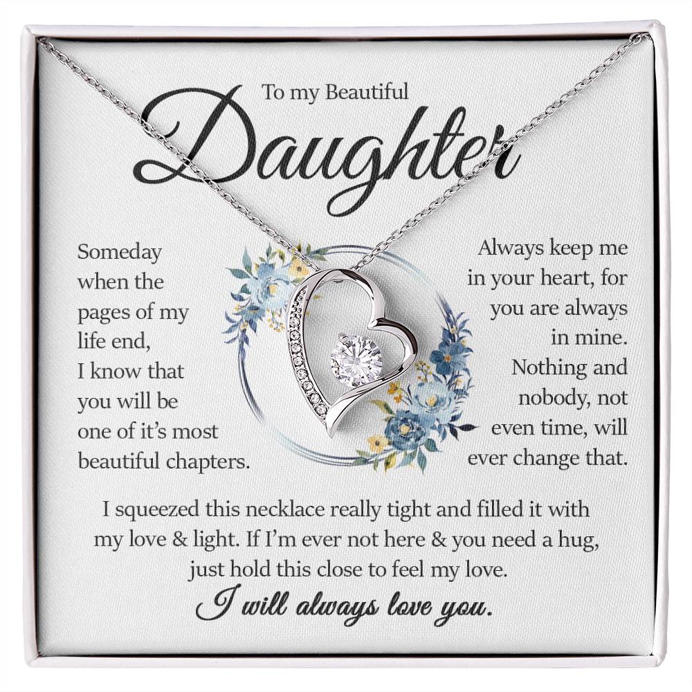 Forever Heart Necklace, Daughter Gift