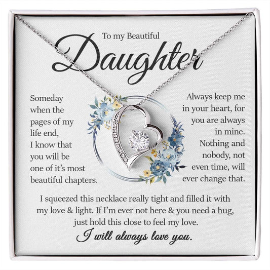 Forever Heart Necklace, Daughter Gift