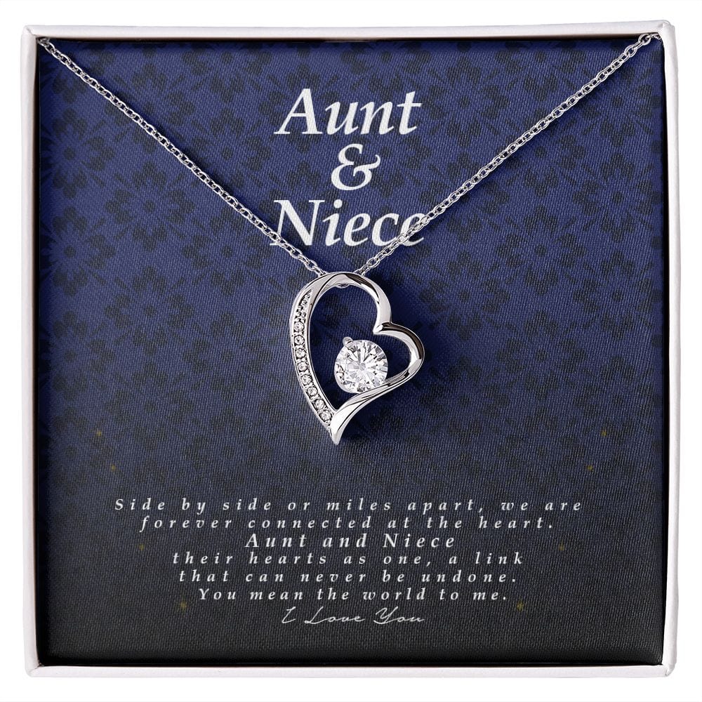 Aunt and Niece Gift, Forever Heart Necklace
