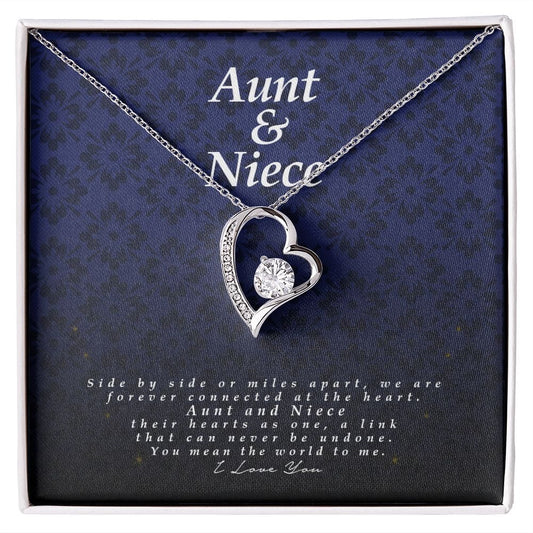 Aunt and Niece Gift, Forever Heart Necklace