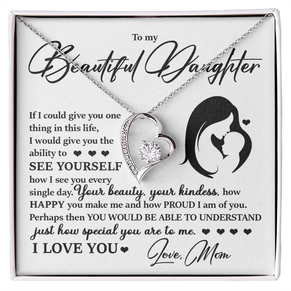 Forever Heart Necklace, Daughter Gift