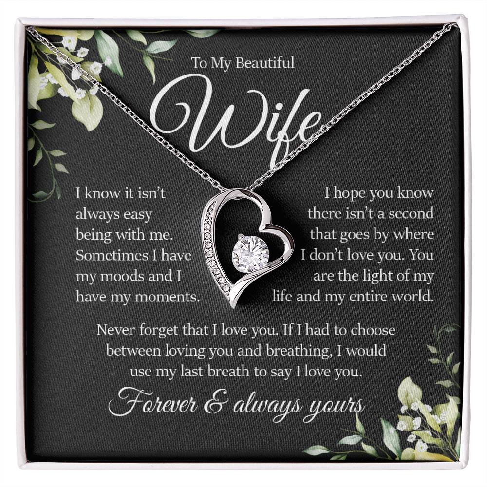 To My Beautiful Wife, Forever Love Necklace