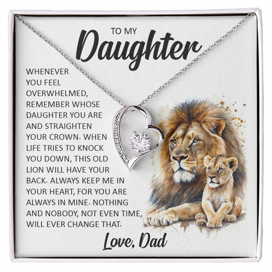 Forever Heart Necklace, Daughter Gift