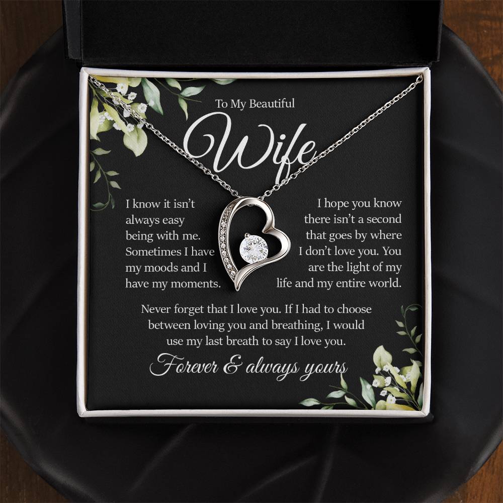 To My Beautiful Wife, Forever Love Necklace