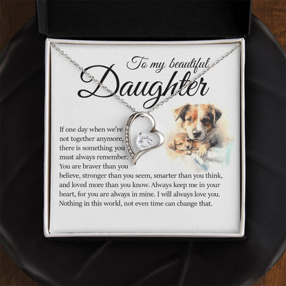 Forever Heart Necklace, Daughter Gift