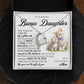 To My Beautiful Bonus Daughter, Forever Heart Necklace
