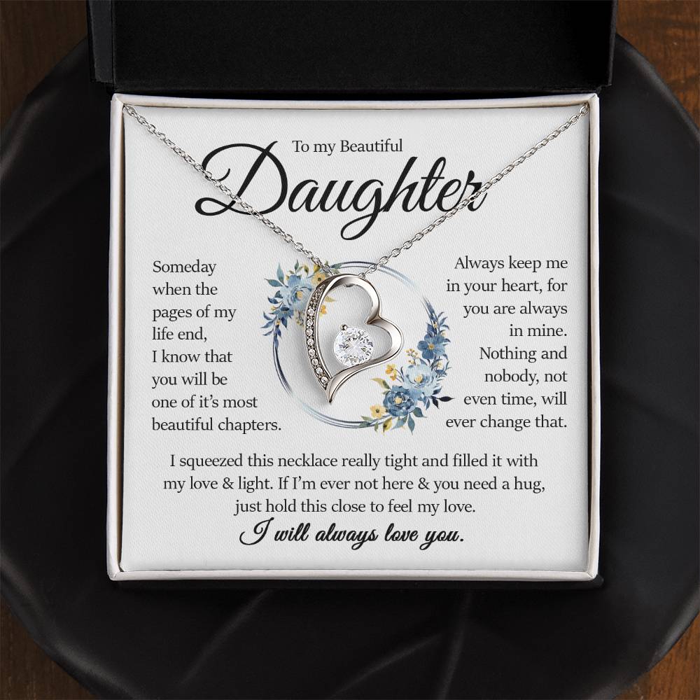 Forever Heart Necklace, Daughter Gift