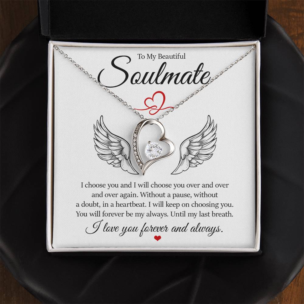 To My Beautiful Soulmate, Forever Love Necklace