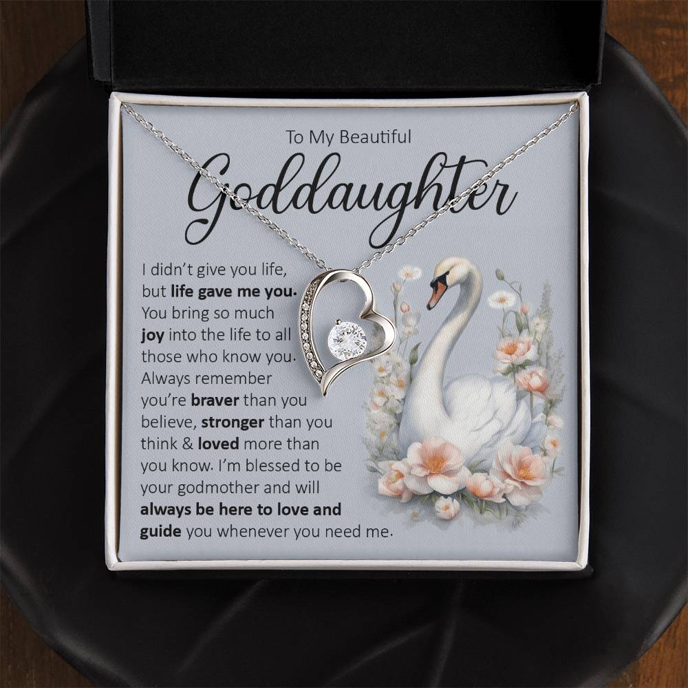Forever Heart Necklace, Goddaughter Gift