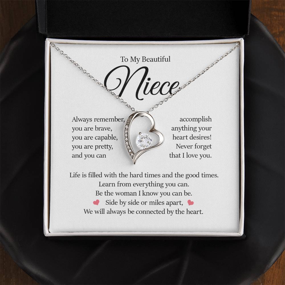 Forever Heart Necklace, Niece Gift