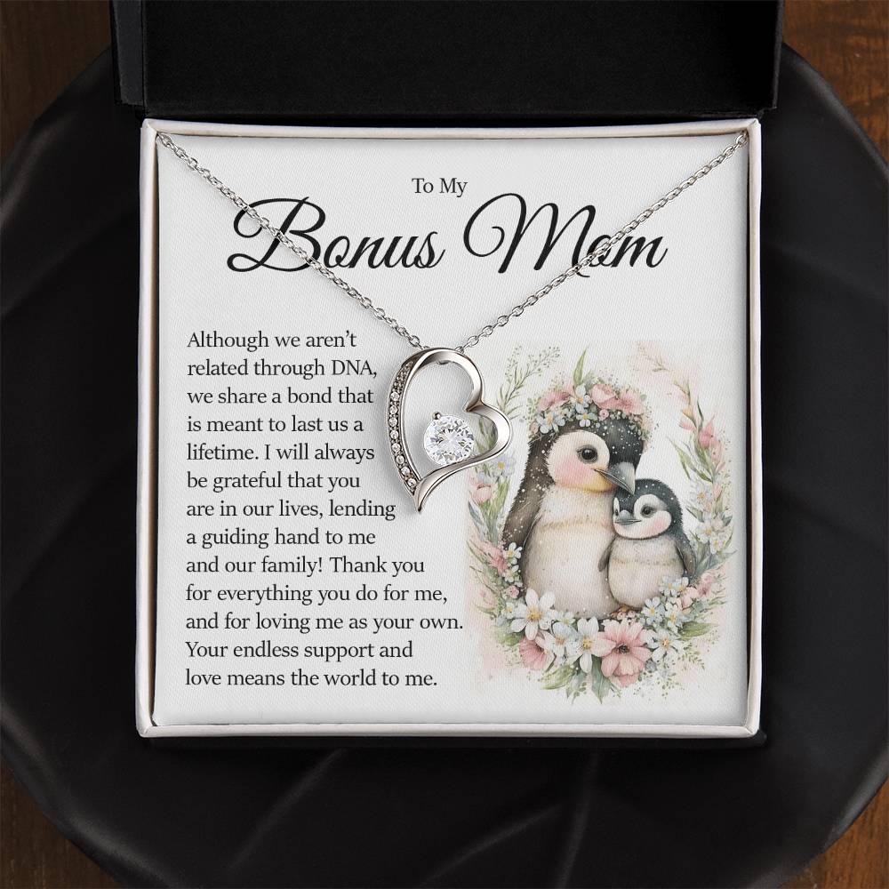 To My Bonus Mom, Forever Love Necklace