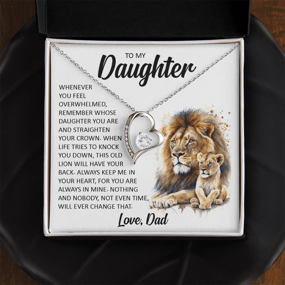 Forever Heart Necklace, Daughter Gift