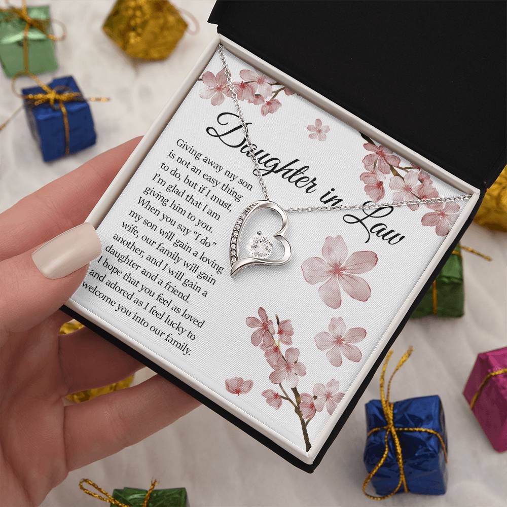 Daughter In Law, Forever Heart Necklace