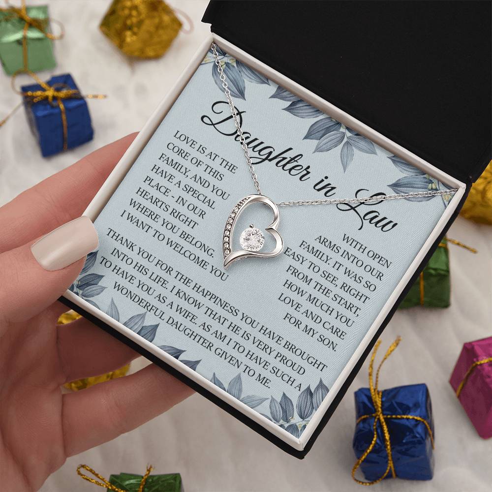 Daughter In Law, Forever Heart Necklace