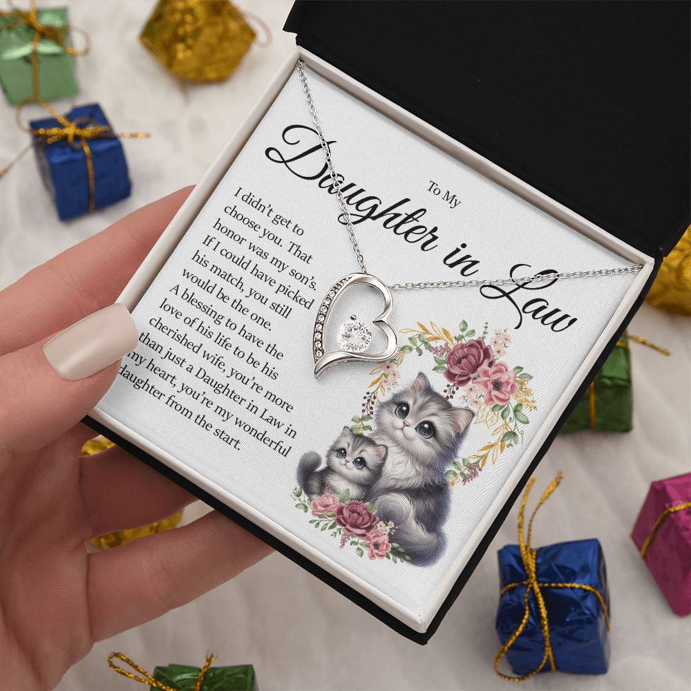 Daughter In Law, Forever Heart Necklace