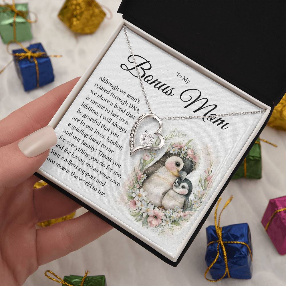 To My Bonus Mom, Forever Love Necklace