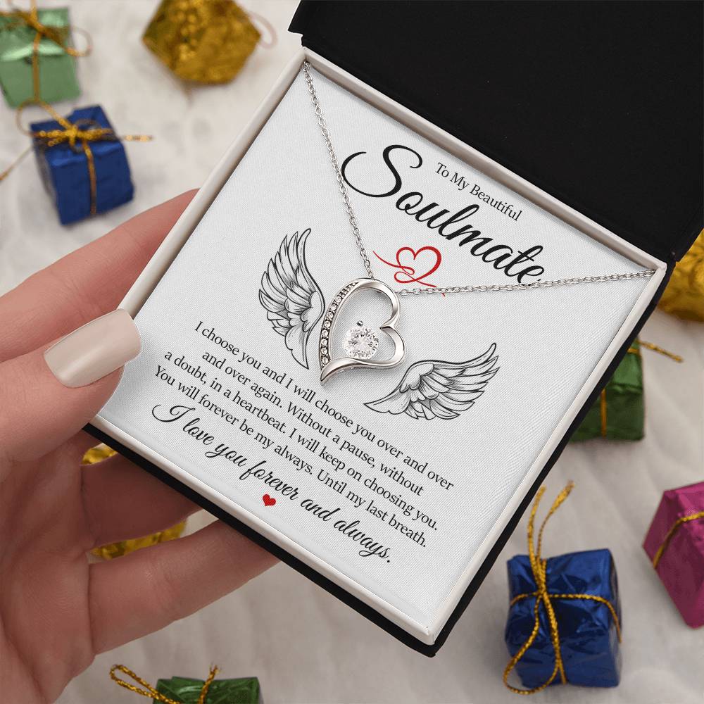 To My Beautiful Soulmate, Forever Love Necklace