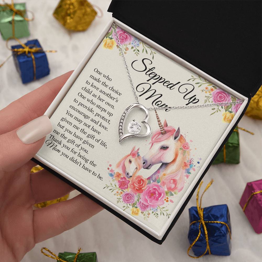 Stepped Up Mom, Forever Heart Necklace