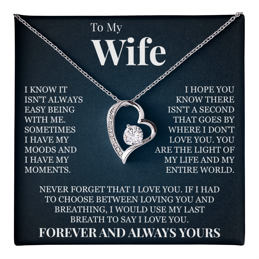 Forever Love Necklace - To My Wife "Forever and Always Yours"