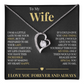 Forever Love Necklace - To My Wife "My Life Changed"
