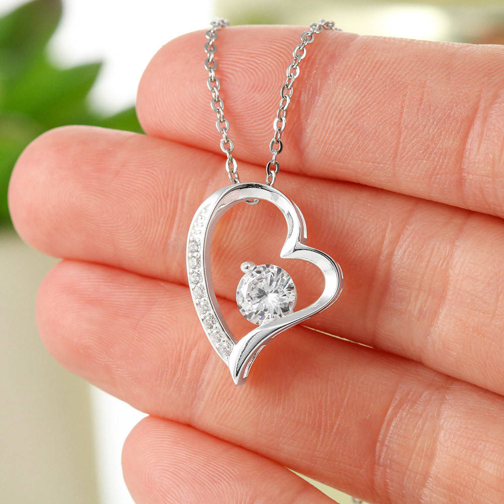 Forever Love Necklace - To My Beautiful Wife "The One Who Holds My Heart"