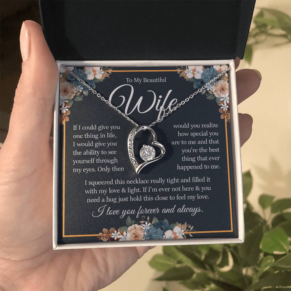 To My Beautiful Wife, Forever Love Necklace