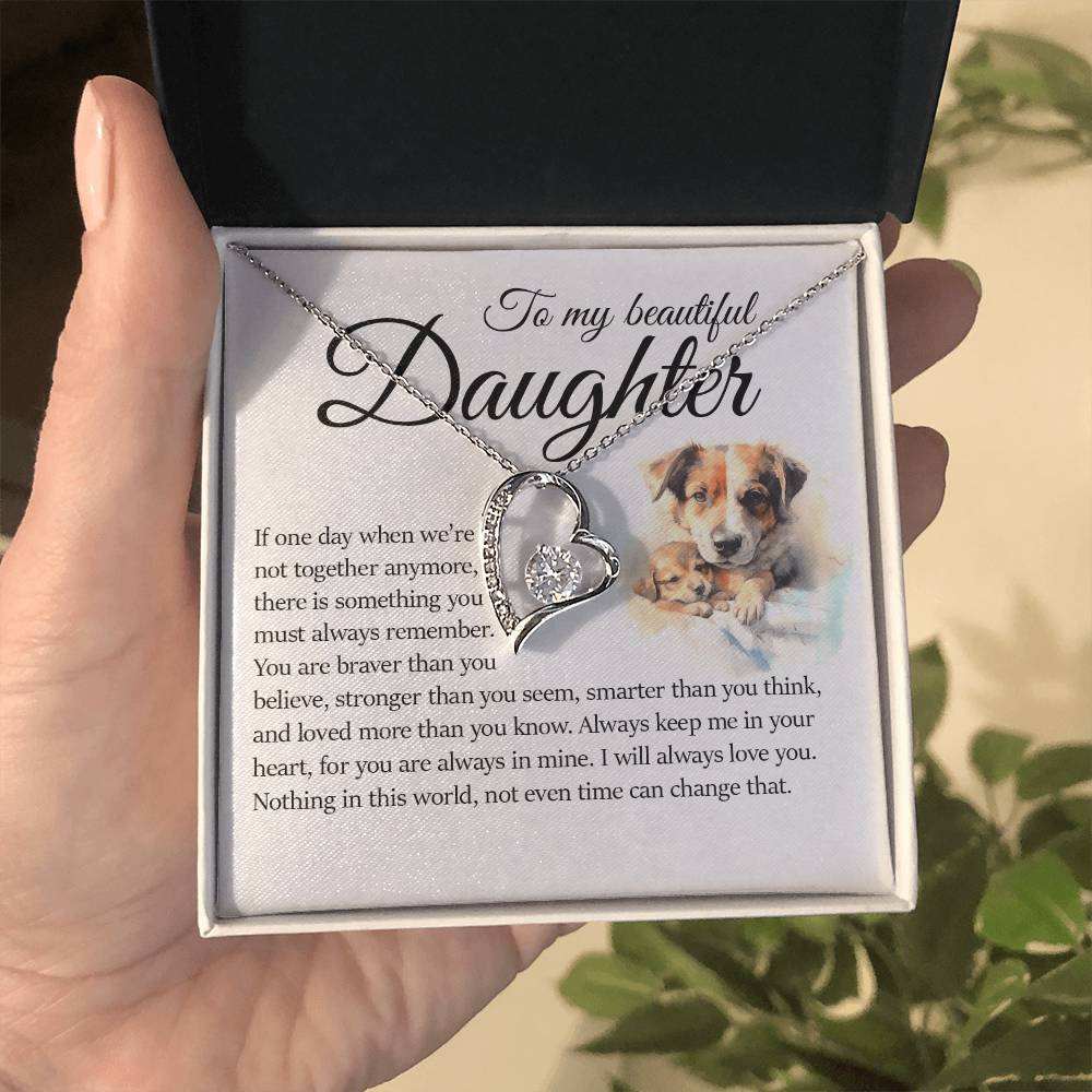 Forever Heart Necklace, Daughter Gift