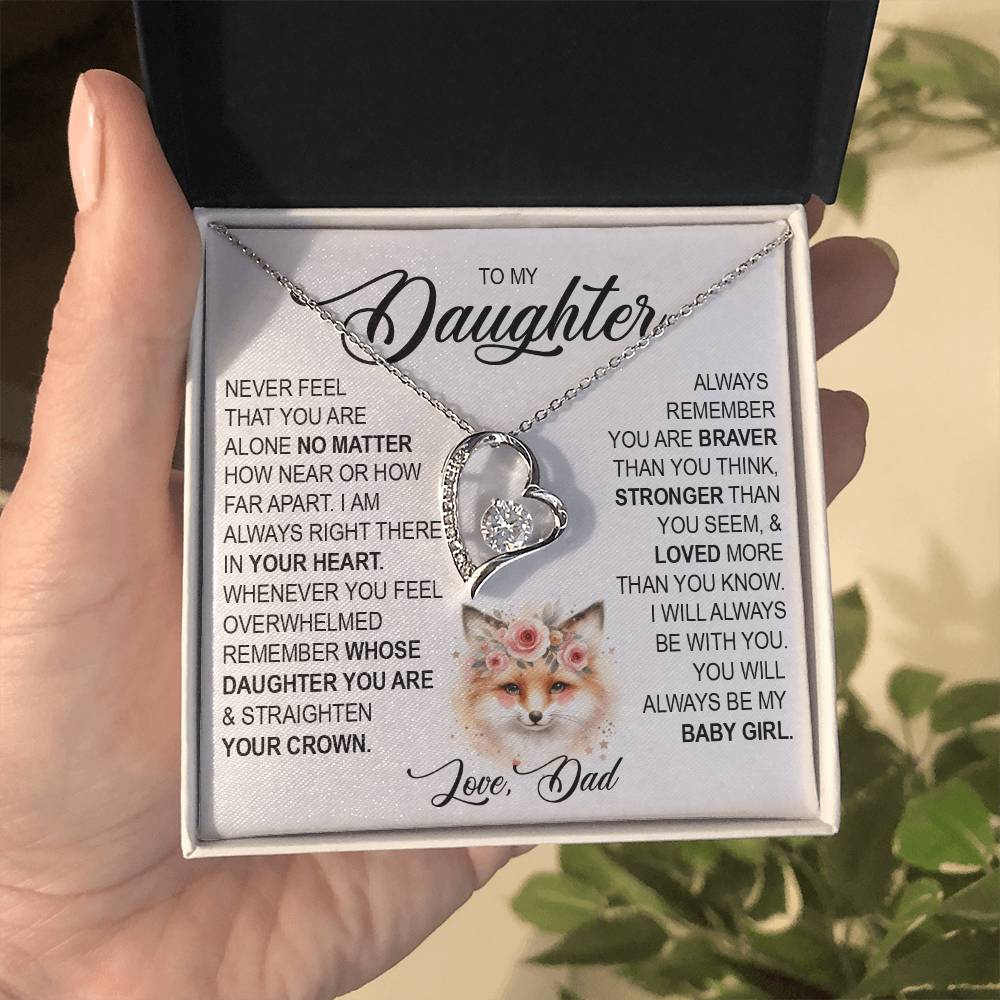 Forever Heart Necklace, Daughter Gift