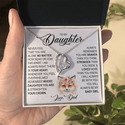 Forever Heart Necklace, Daughter Gift