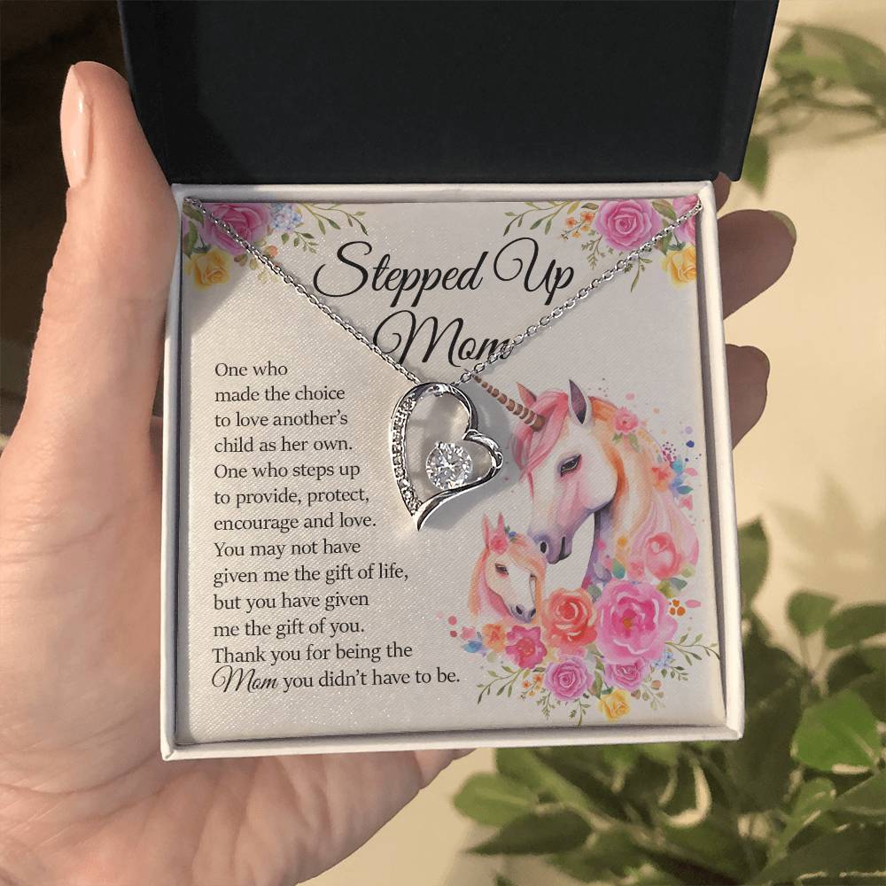 Stepped Up Mom, Forever Heart Necklace