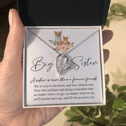 Forever Heart Necklace, Big Sister Gift