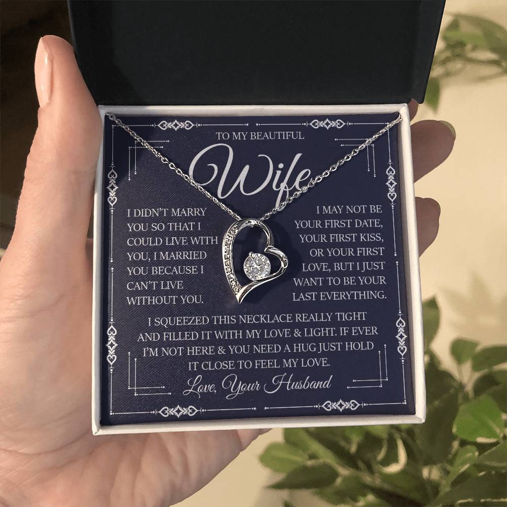 To My Beautiful Wife, Forever Love Necklace