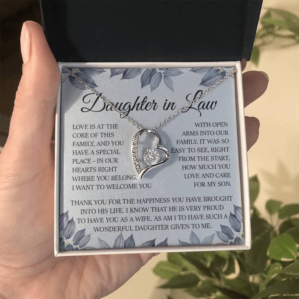 Daughter In Law, Forever Heart Necklace