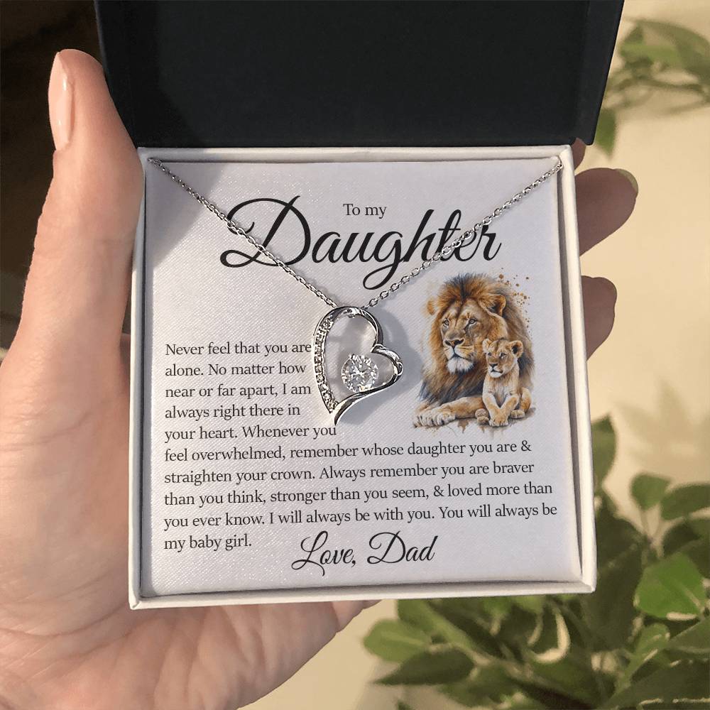 Forever Heart Necklace, Daughter Gift