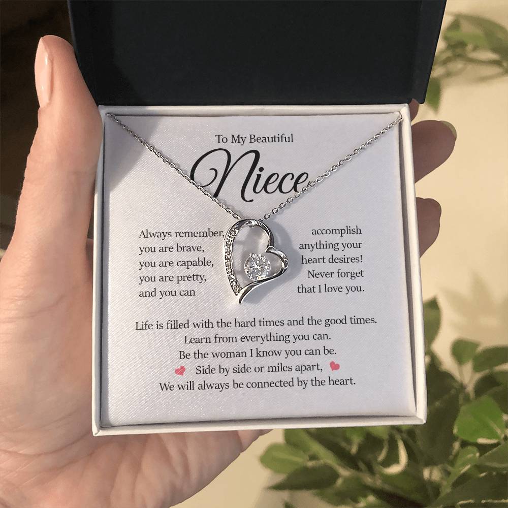 Forever Heart Necklace, Niece Gift