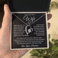 To My Beautiful Wife "Written In The Stars" Heart Necklace