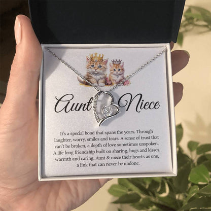 Forever Heart Necklace, Aunt and Niece Gift