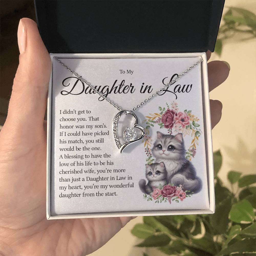 Daughter In Law, Forever Heart Necklace