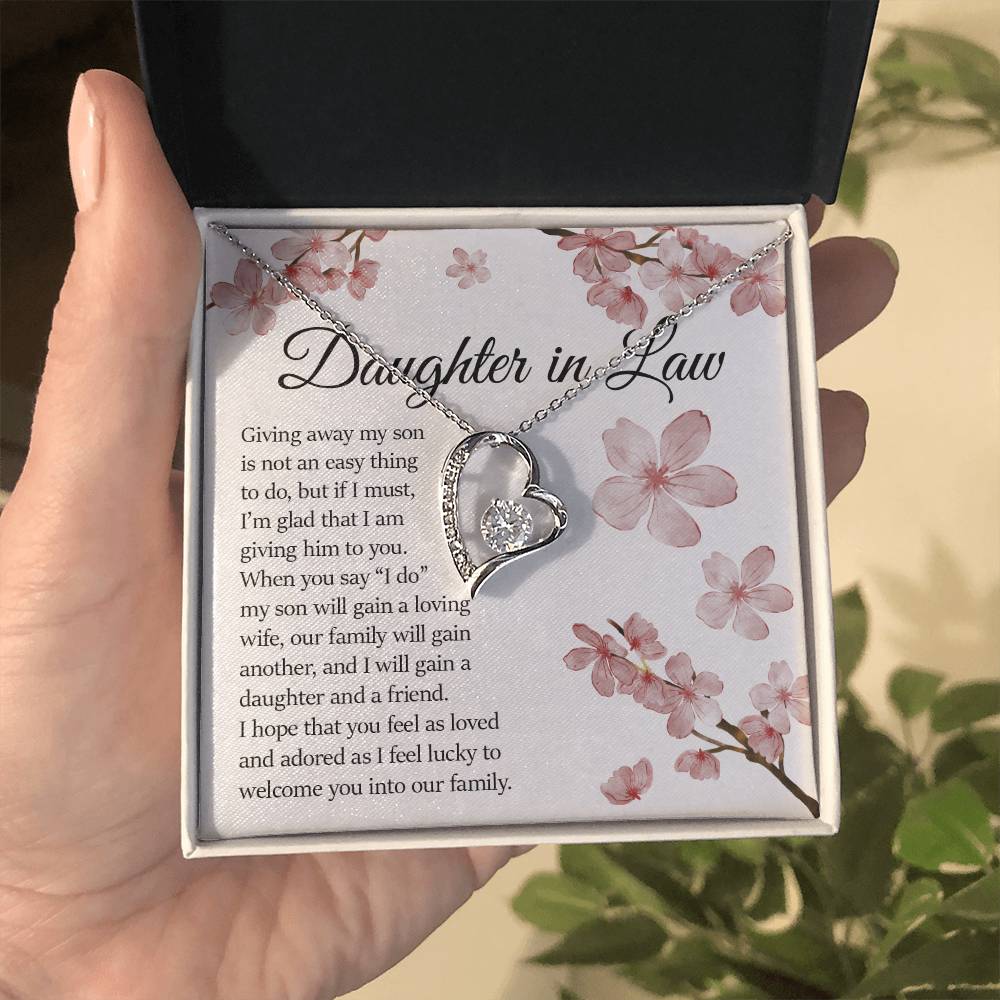 Daughter In Law, Forever Heart Necklace