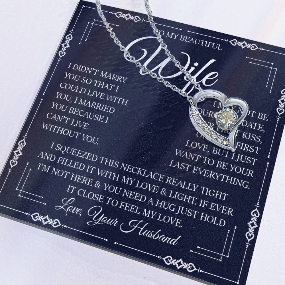To My Beautiful Wife, Forever Love Necklace